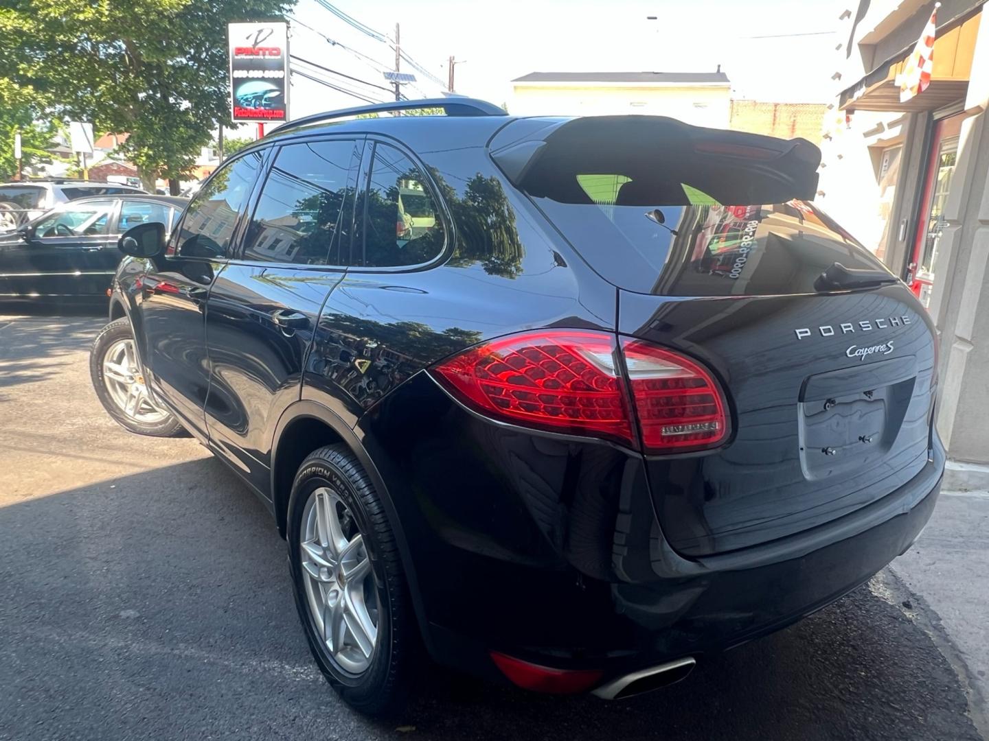 2014 BLACK /Black Leather Porsche Cayenne s (WP1AB2A20EL) with an 4.8L V8 DOHC 32V engine, 8 Speed Automatic transmission, located at 1018 Brunswick Ave, Trenton, NJ, 08638, (609) 989-0900, 40.240086, -74.748085 - This Porsche Cayenne is a super clean,well maintained black beauty! Always serviced and needs nothing. Please call Anthony to set up an appt. 609-273-5100 - Photo#9